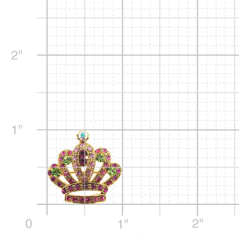 Princess Swarovski Crystal Crown Brooch And Pendant