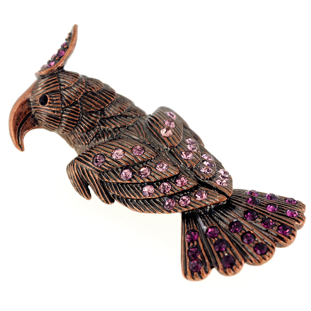 Purple Amethyst Eagle Pin Brooch