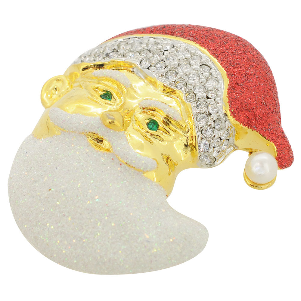 Golden Santa Claus Christmas Pin