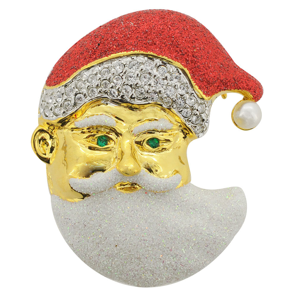 Golden Santa Claus Christmas Pin
