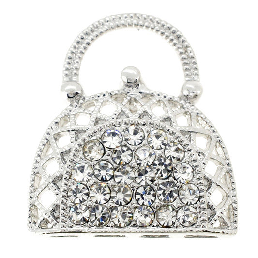 Crystal Lady Handbag Pin Brooch