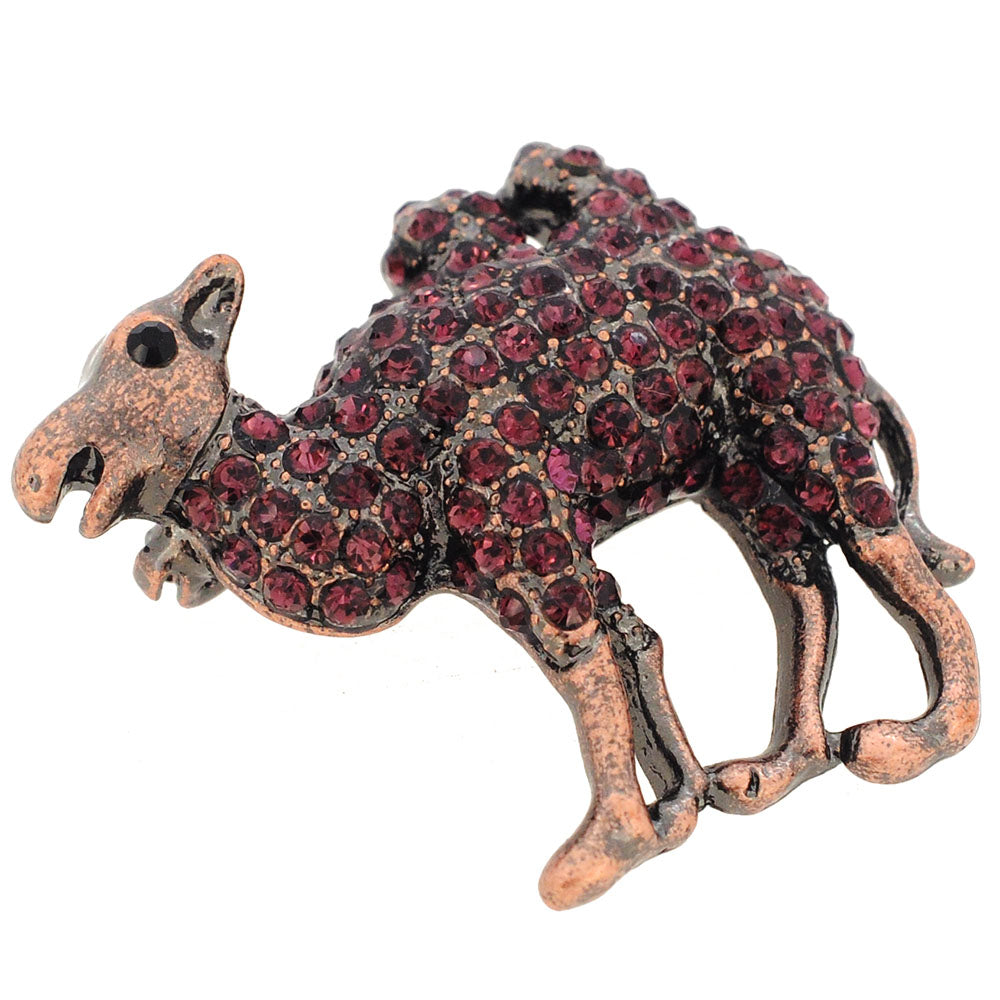 Amethyst Purple Camel Pin Brooch