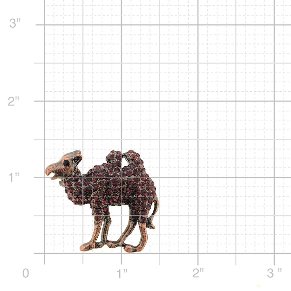 Amethyst Purple Camel Pin Brooch
