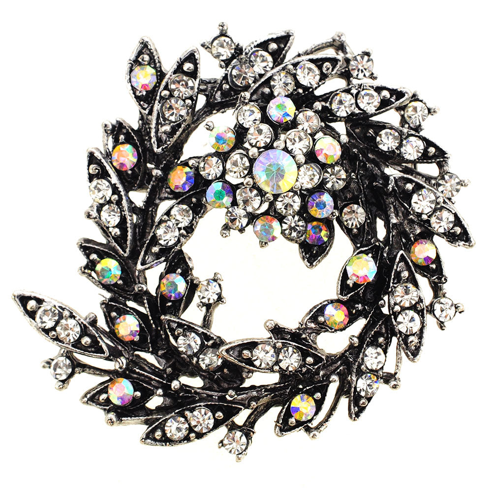 Crystal Bridal Flower Wedding Pin Brooch And Pendant