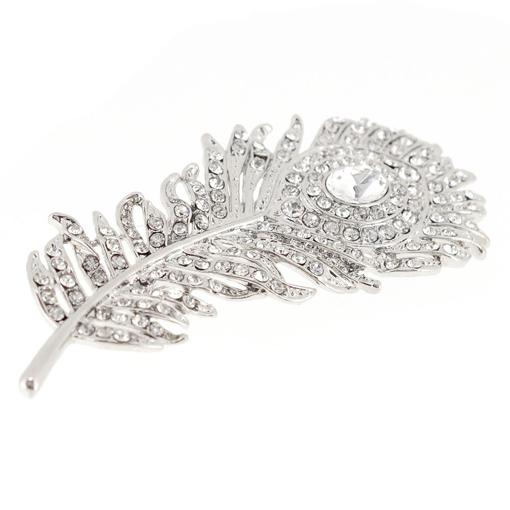 Peacock Feather Pin Brooch