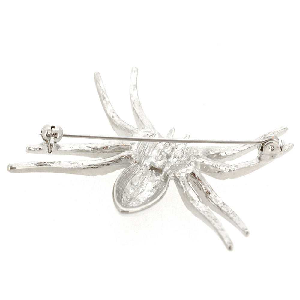 White Belly Spider Pin Brooch