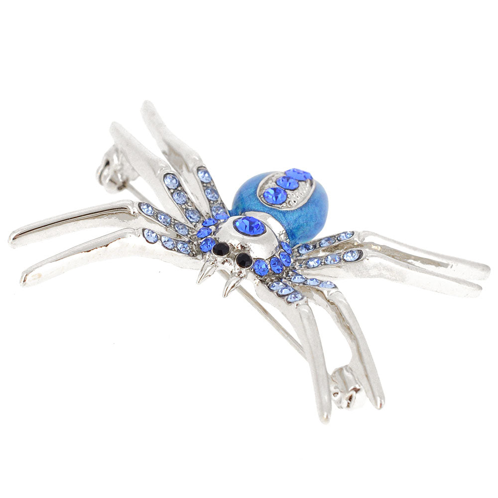 Blue Belly Spider Pin Brooch