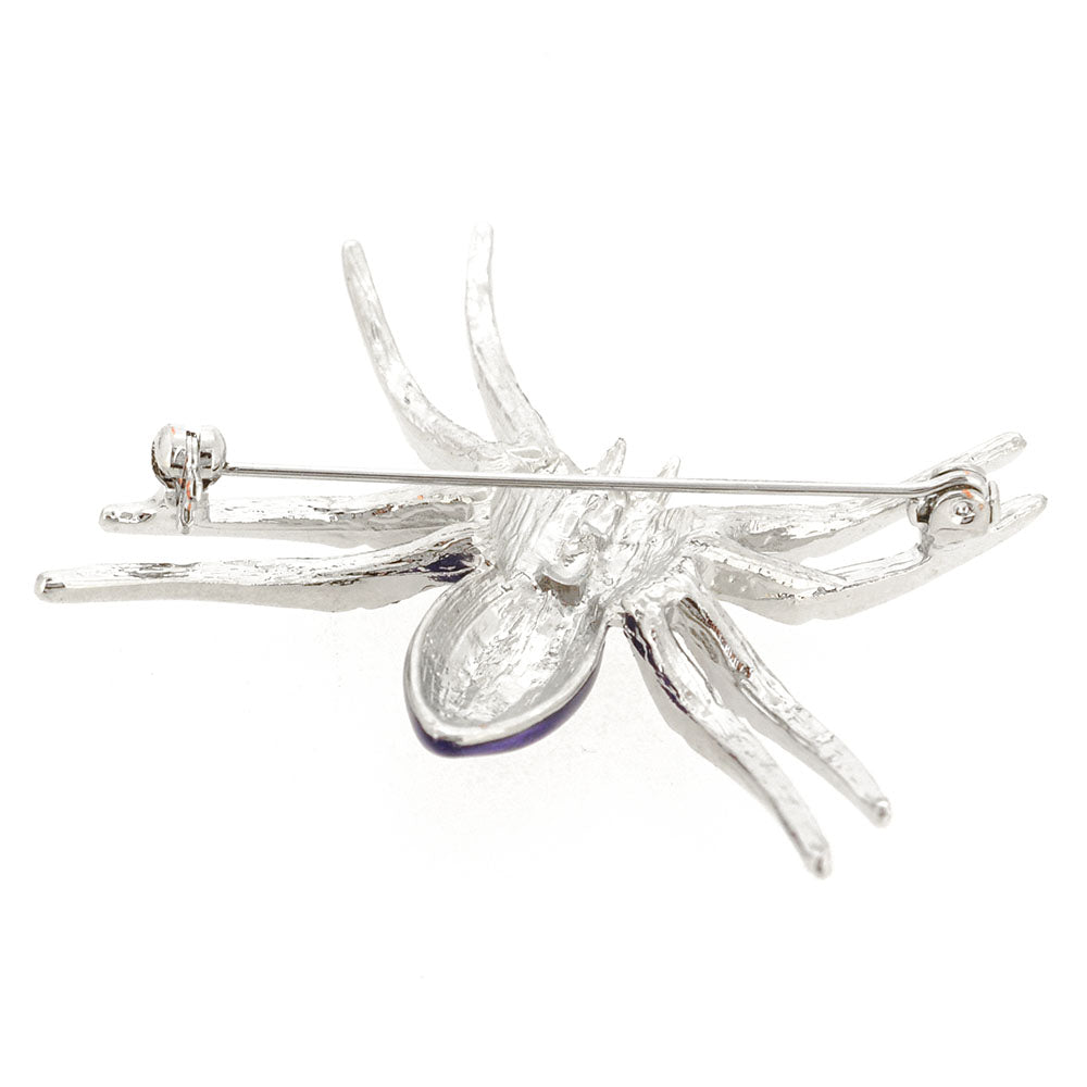 Purple Belly Spider Pin Brooch