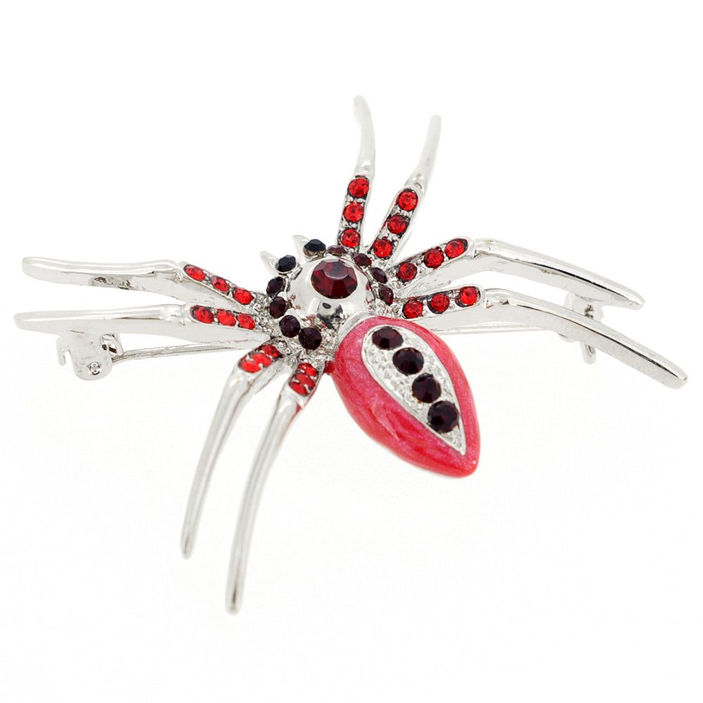 Red Belly Spider Pin Brooch