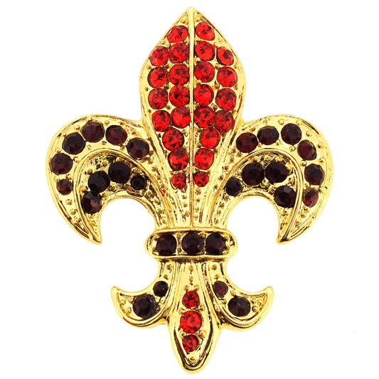 Golden Fleur-De-Lis Symbol Brooch/Pendant