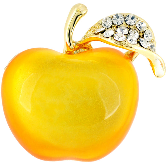 Yellow Teachers Apple Lapel Pin