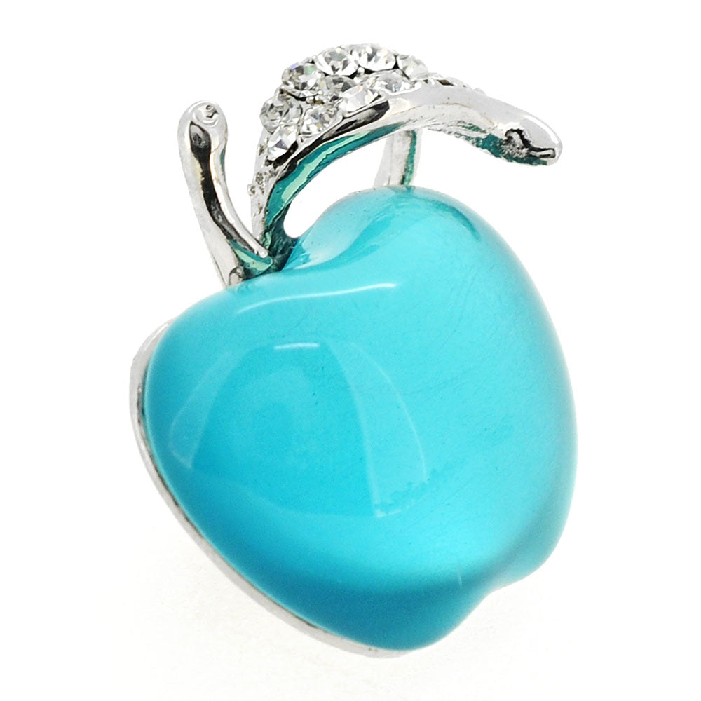 Turquoise Blue Teachers Apple Lapel Pin