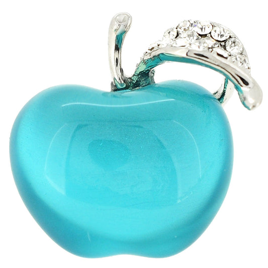 Turquoise Blue Teachers Apple Lapel Pin