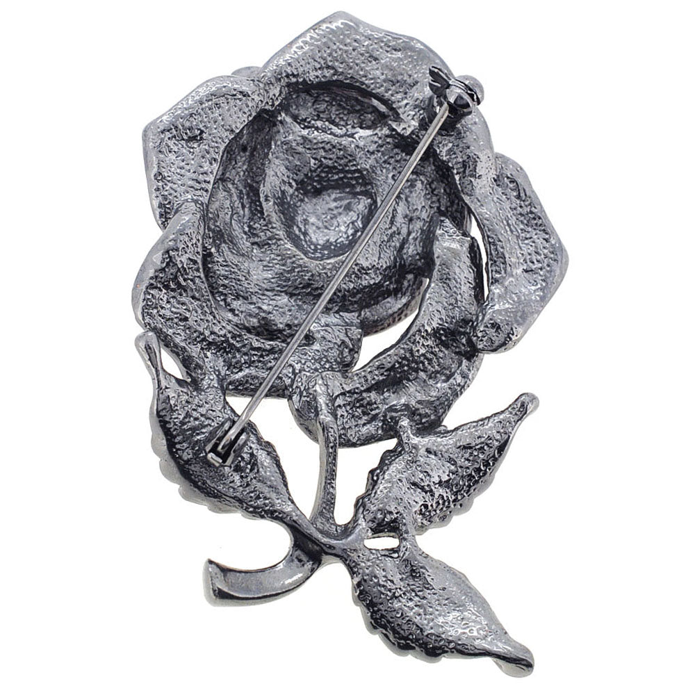 Classic Siam Red Rose Pin Brooch