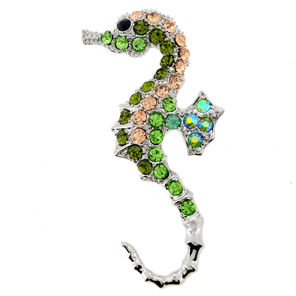 Multicolor Seahorse Crystal Pin Brooch And Pendant