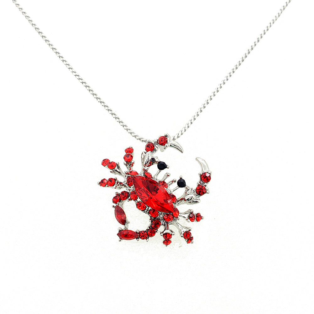 Red Crystal Crab Pendant