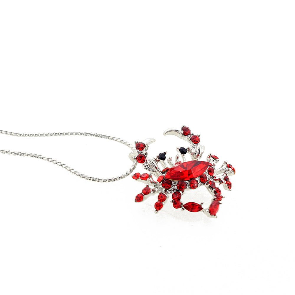 Red Crystal Crab Pendant