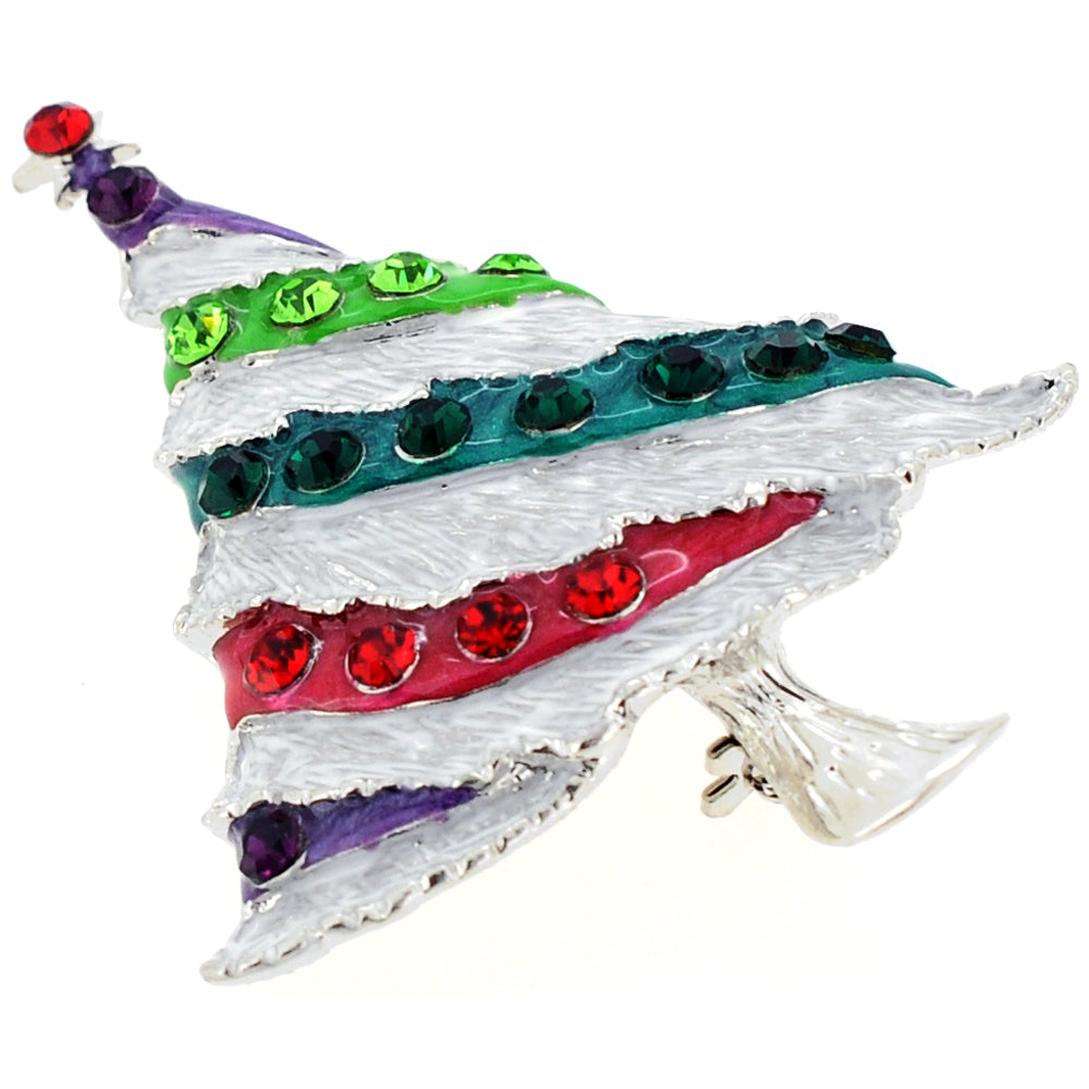 Multicolor Christmas Tree Pin Brooch