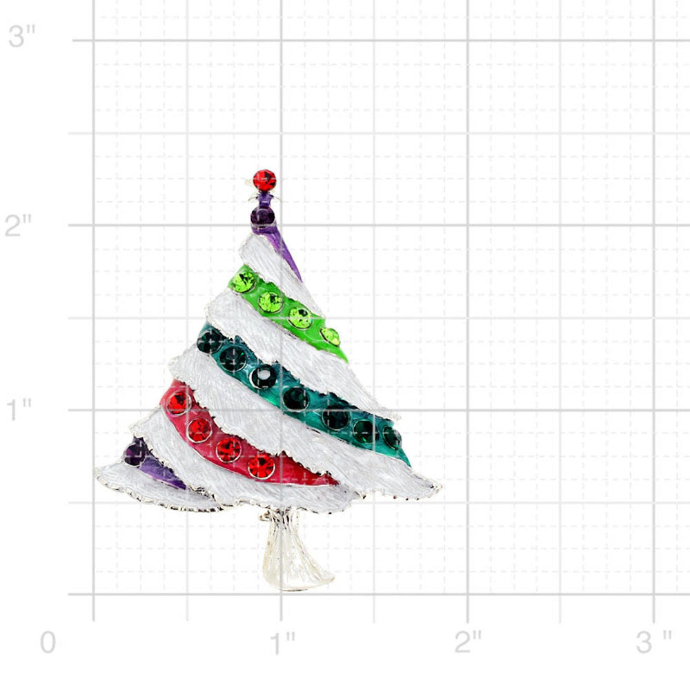 Multicolor Christmas Tree Pin Brooch