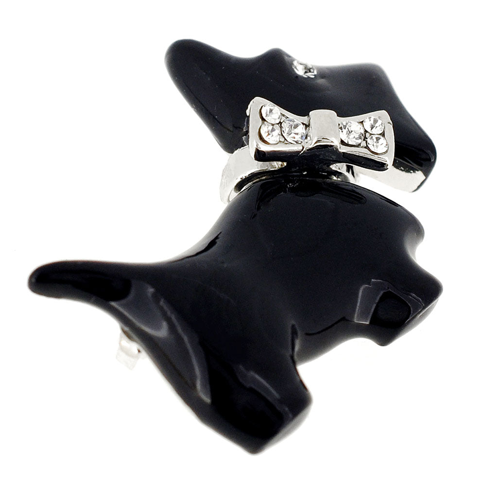Black Enamel Scottish Terrier Pin Brooch