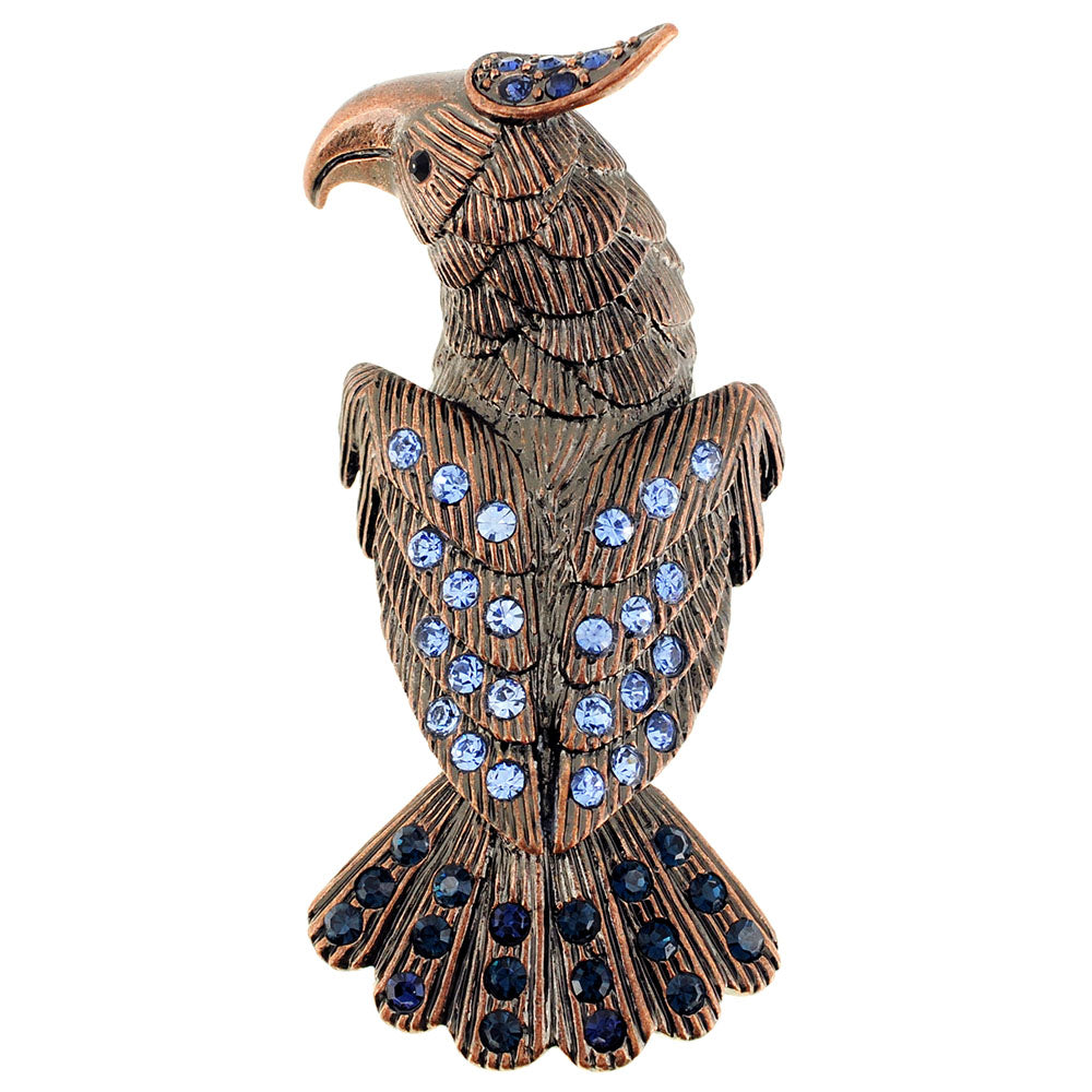 Patriotic Vintage Blue Eagle Brooch Pin