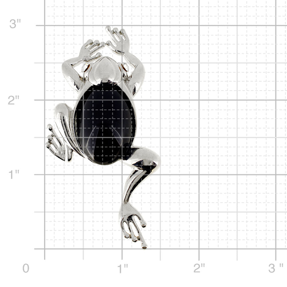 Black Belly Frog Pin Brooch