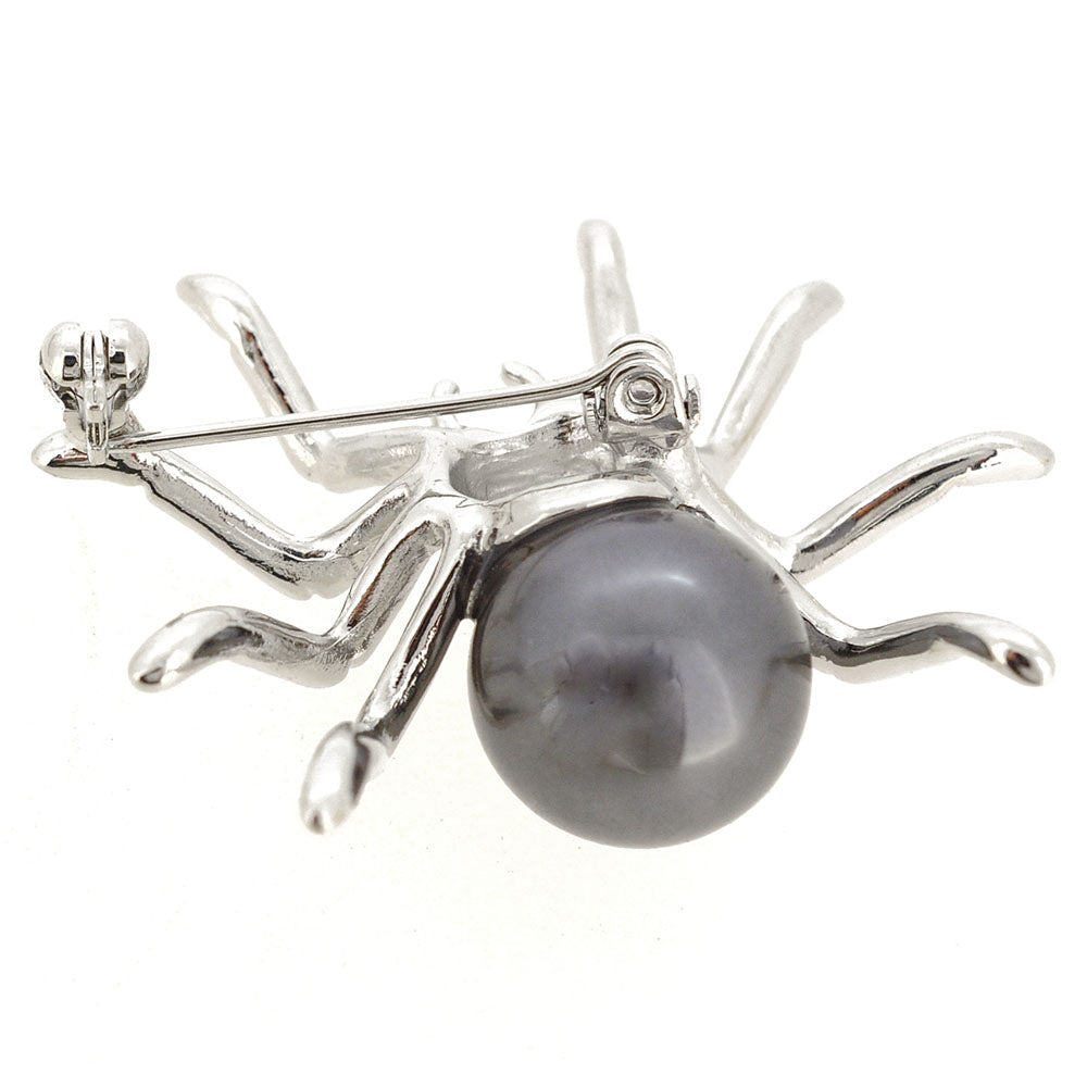 Gray Pearl Spider Pin