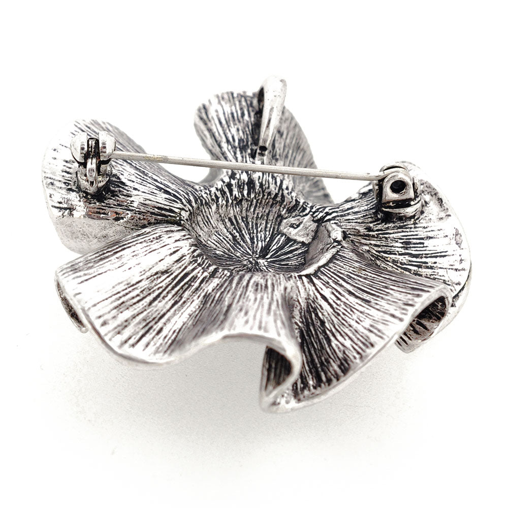 Silver Vintage Style Flower Brooch/Pendant