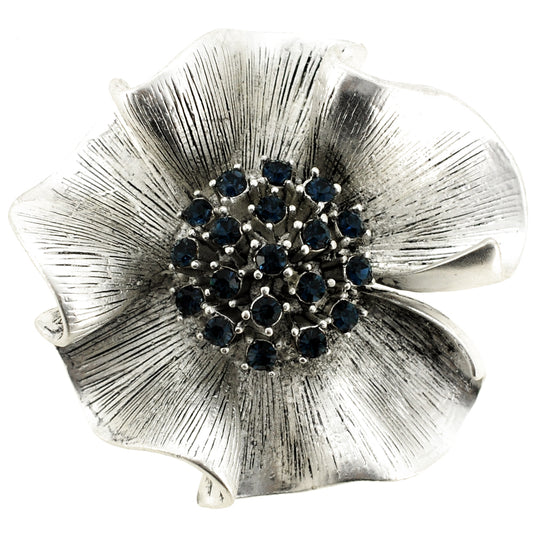 Silver Vintage Style Flower Brooch/Pendant