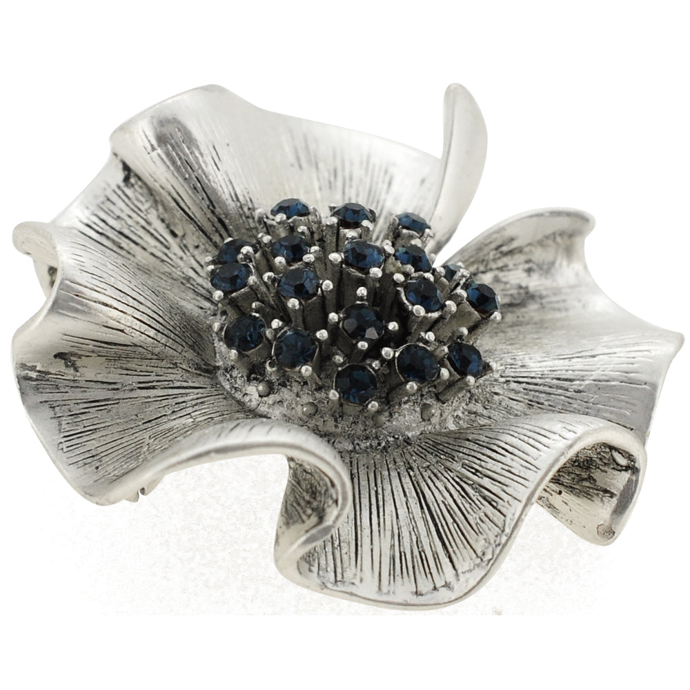 Silver Vintage Style Flower Brooch/Pendant