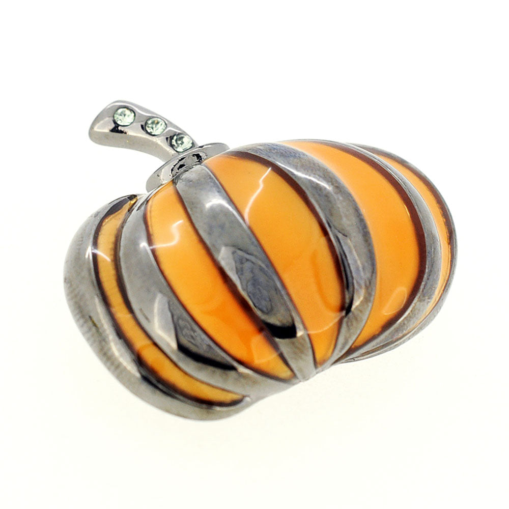 Halloween Metallic Pumpkin Pin Brooch
