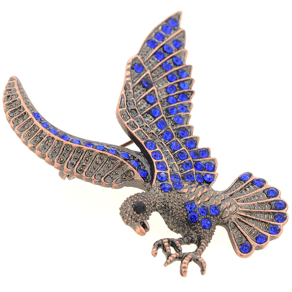 Patriotic Vintage Blue Eagle Pin Brooch
