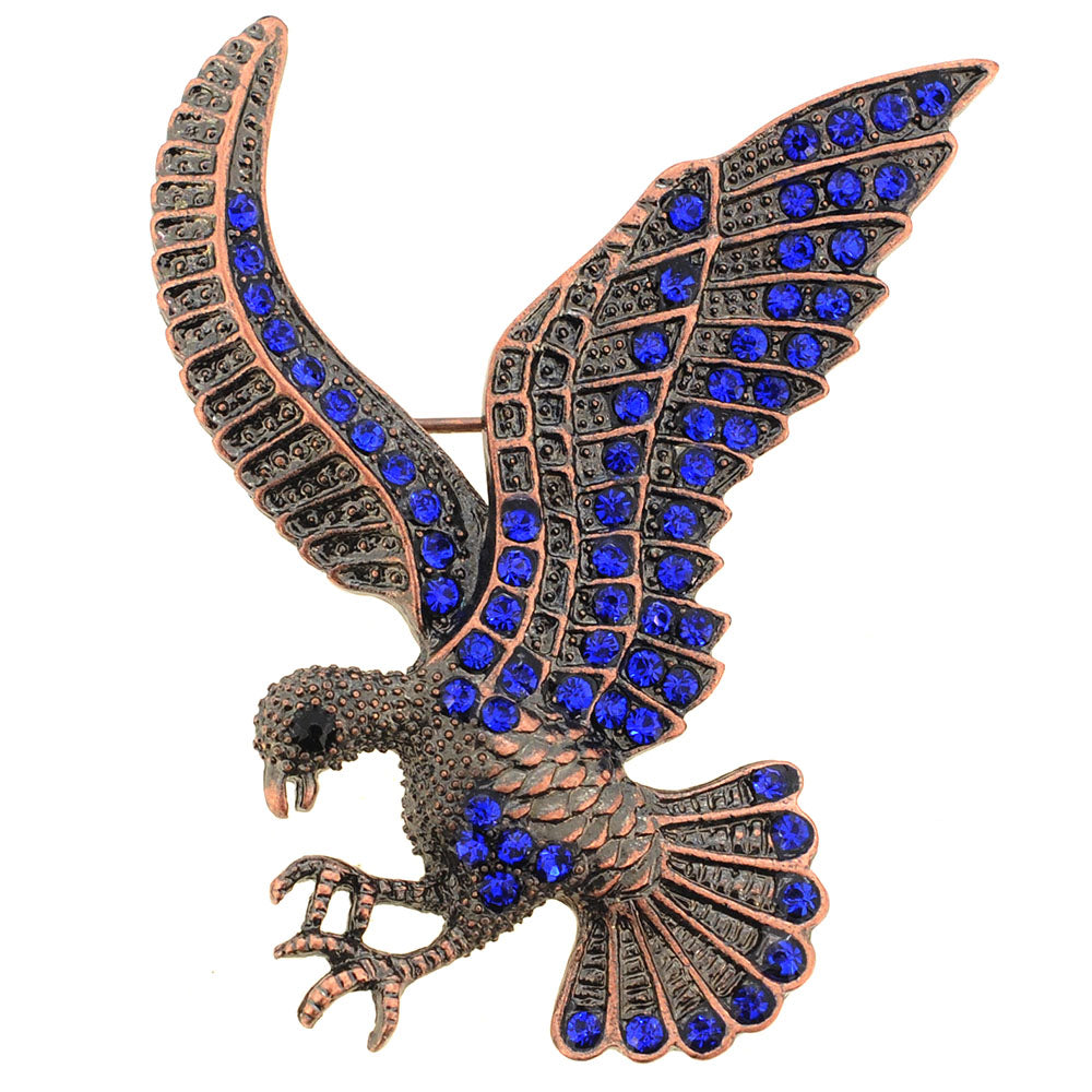 Patriotic Vintage Blue Eagle Pin Brooch