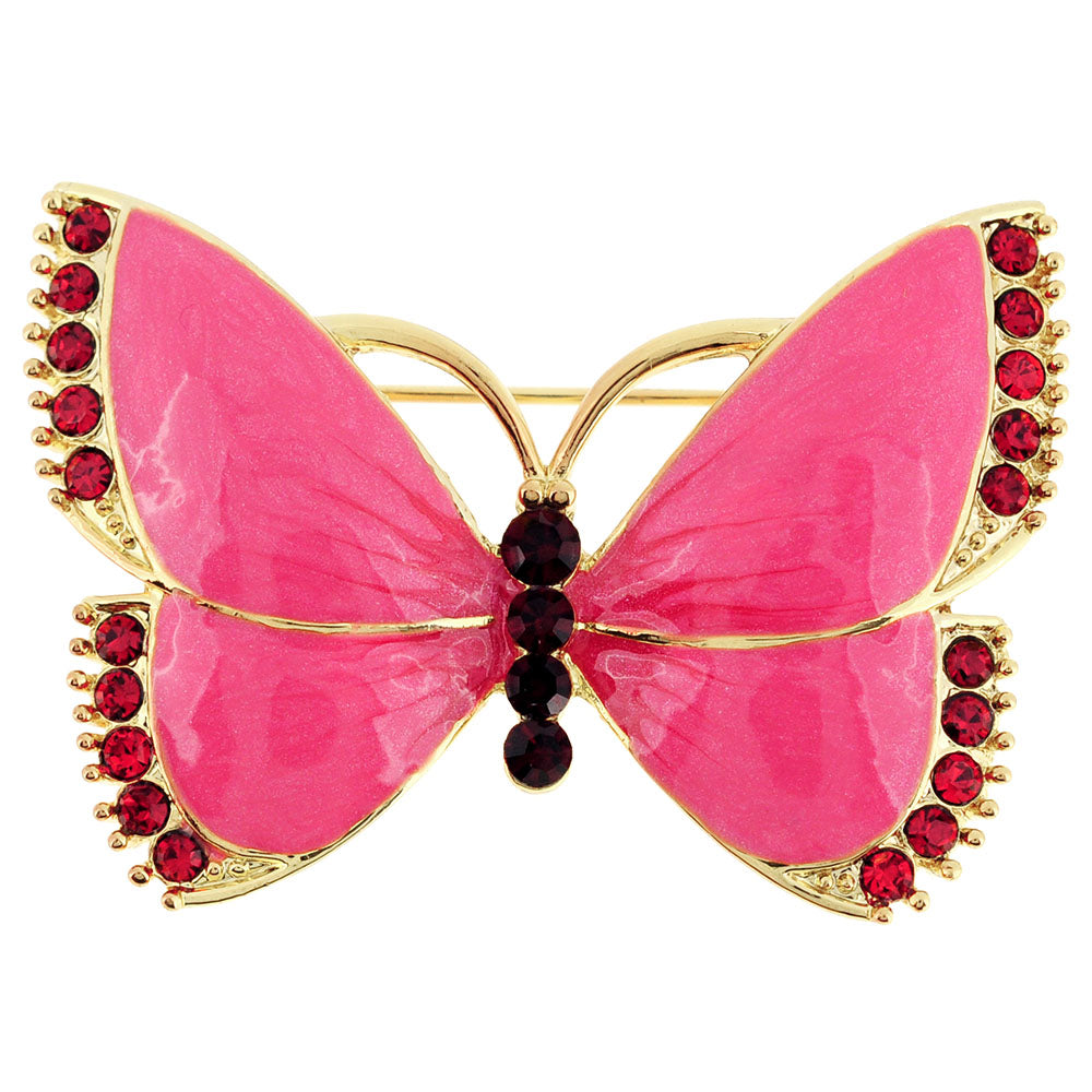 Pink Butterfly Pin Brooch