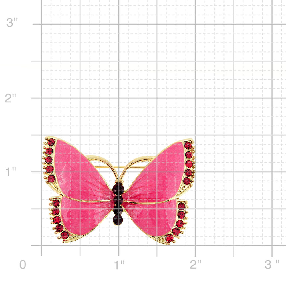 Pink Butterfly Pin Brooch