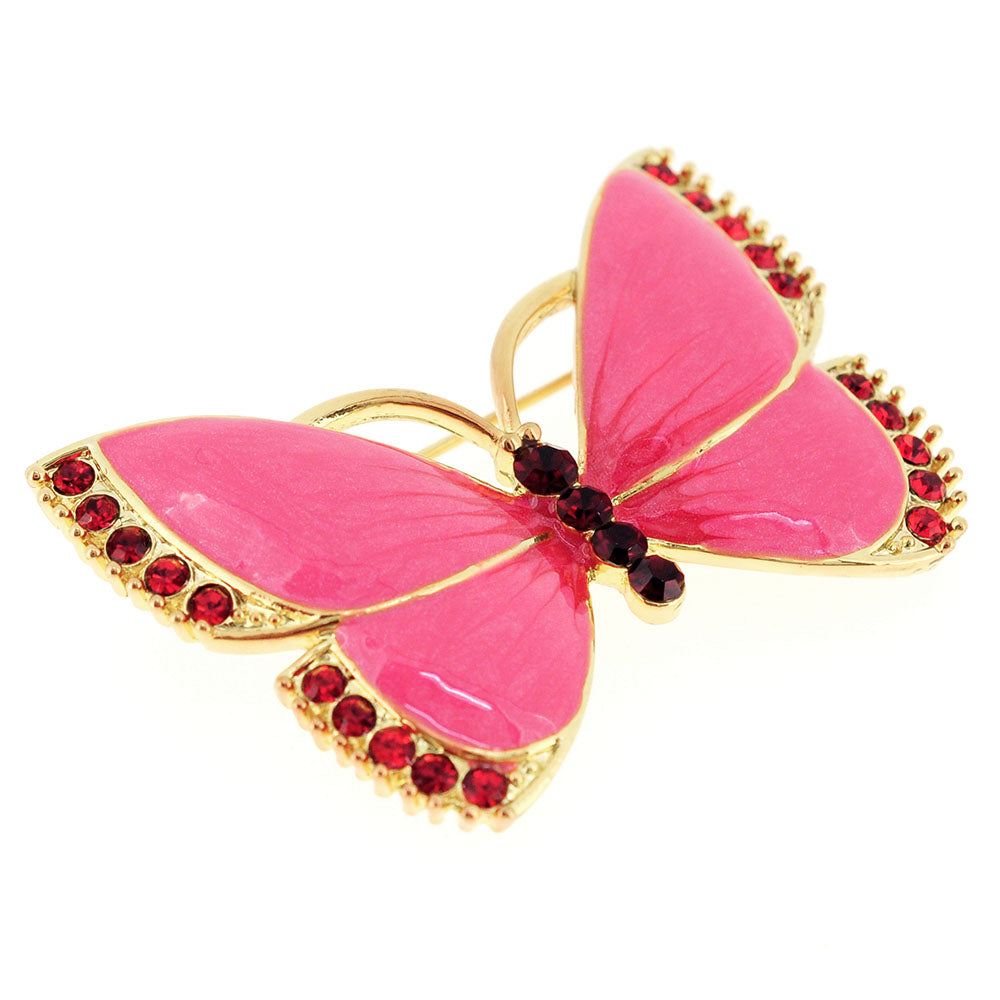 Pink Butterfly Pin Brooch