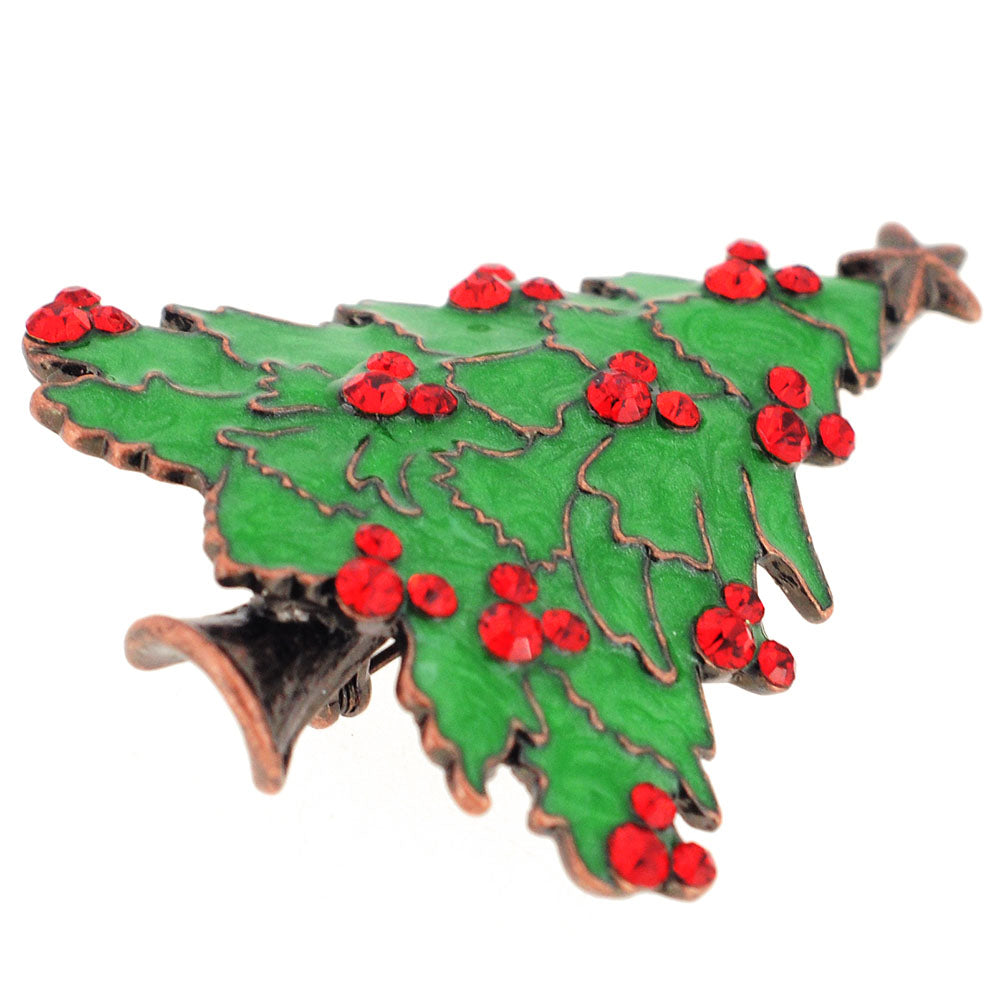 Green Christmas Tree Pin Brooch