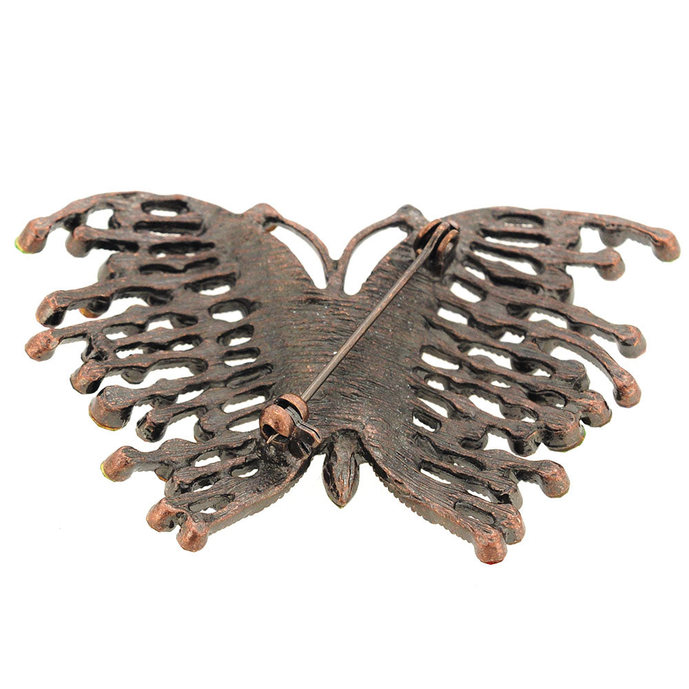 MultiColor Wiry Butterfly Pin Brooch