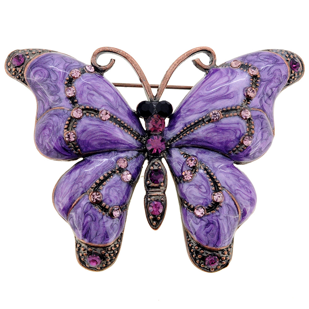 Purple Butterfly Pin Brooch