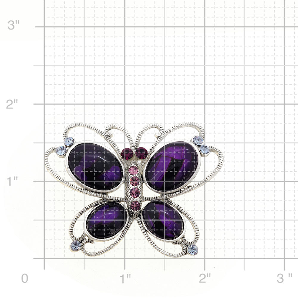 Purple Butterfly Pin Brooch