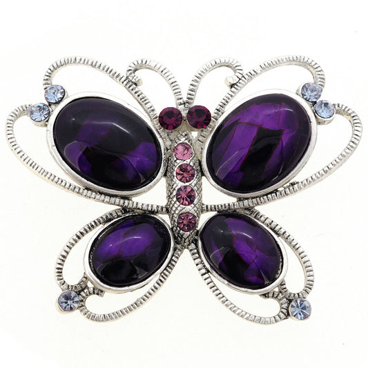 Purple Butterfly Pin Brooch