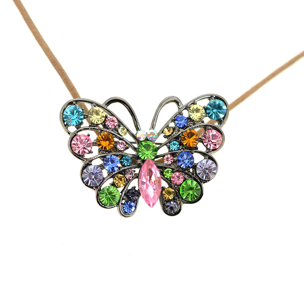Multicolor Butterfly Pin Brooch And Pendant
