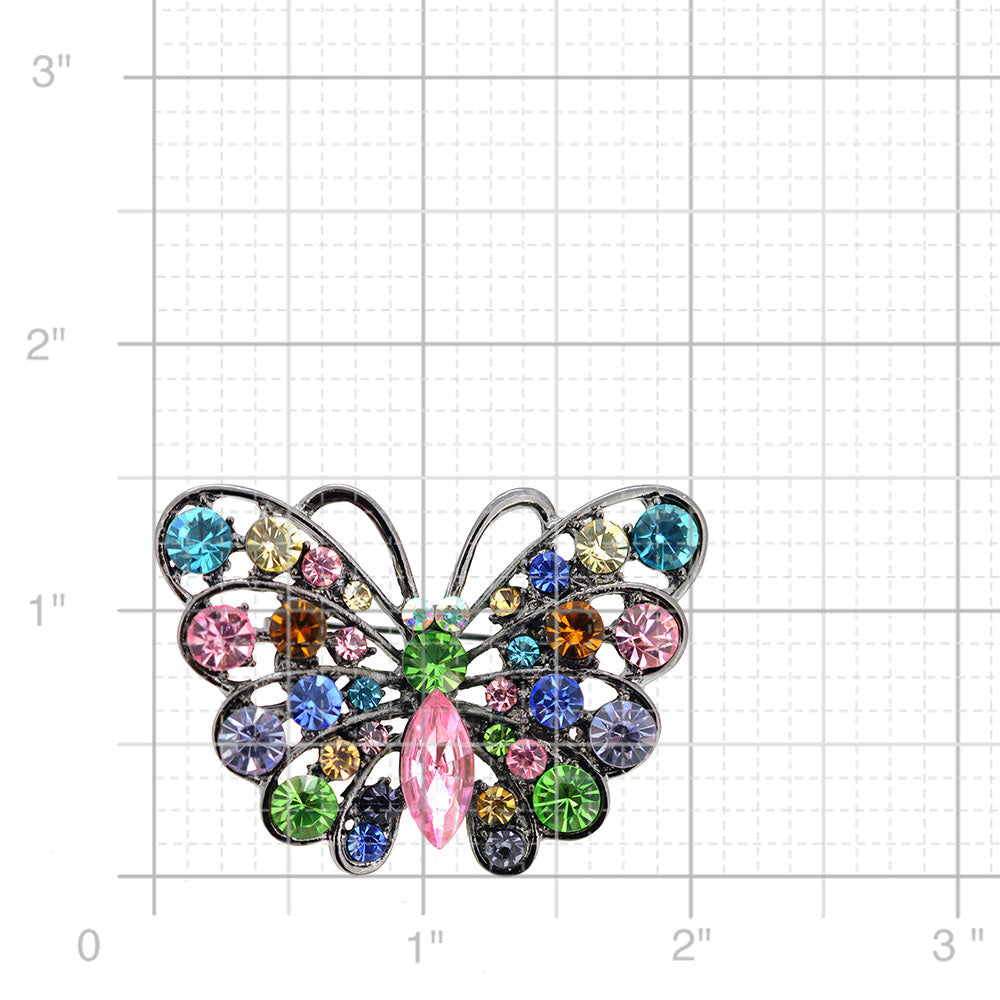 Multicolor Butterfly Pin Brooch And Pendant