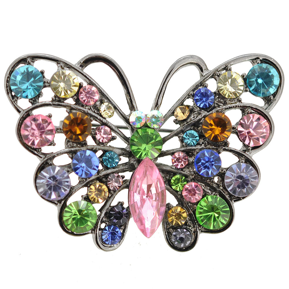 Multicolor Butterfly Pin Brooch And Pendant