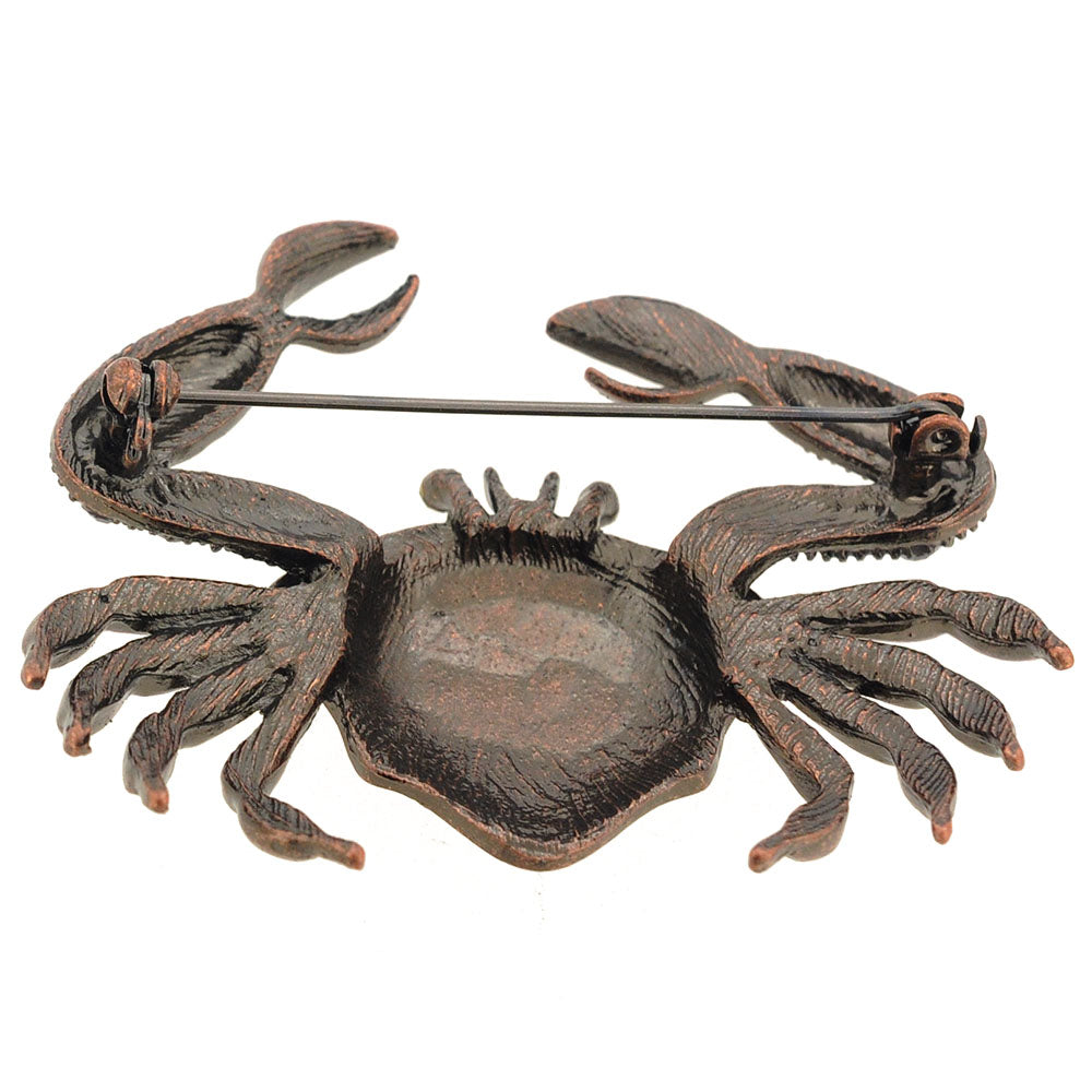 Vintage Style Amethyst Crab Pin Brooch