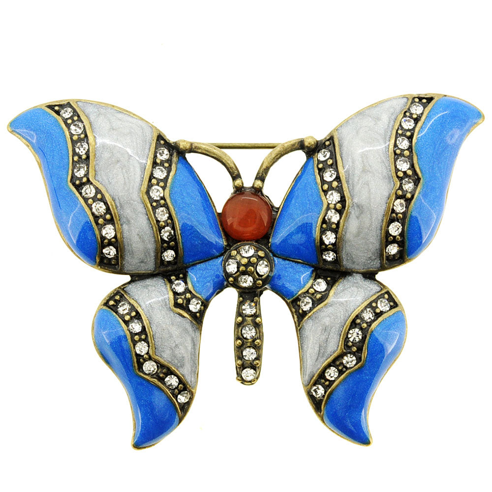 Blue Butterfly Pin Brooch