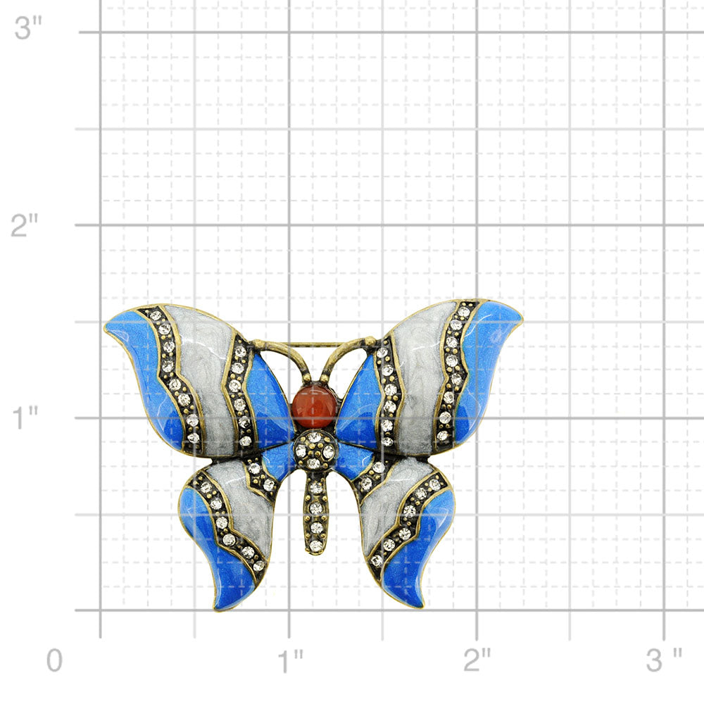 Blue Butterfly Pin Brooch