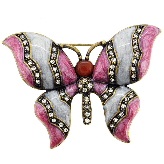 Pink Butterfly Pin Brooch