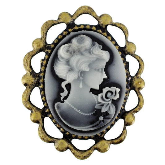 Vintage Style Cameo Pin Brooch