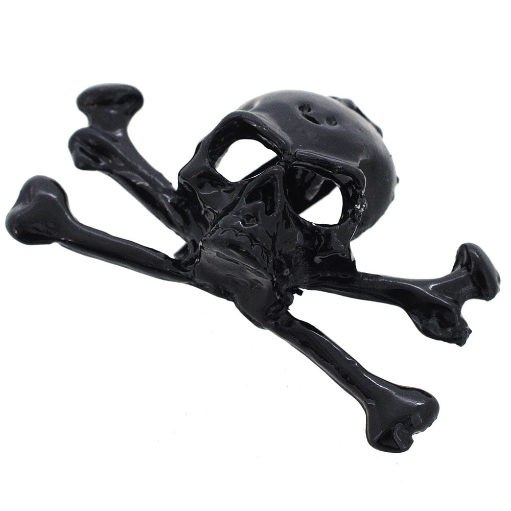 Black Skull Halloween Brooch Pin